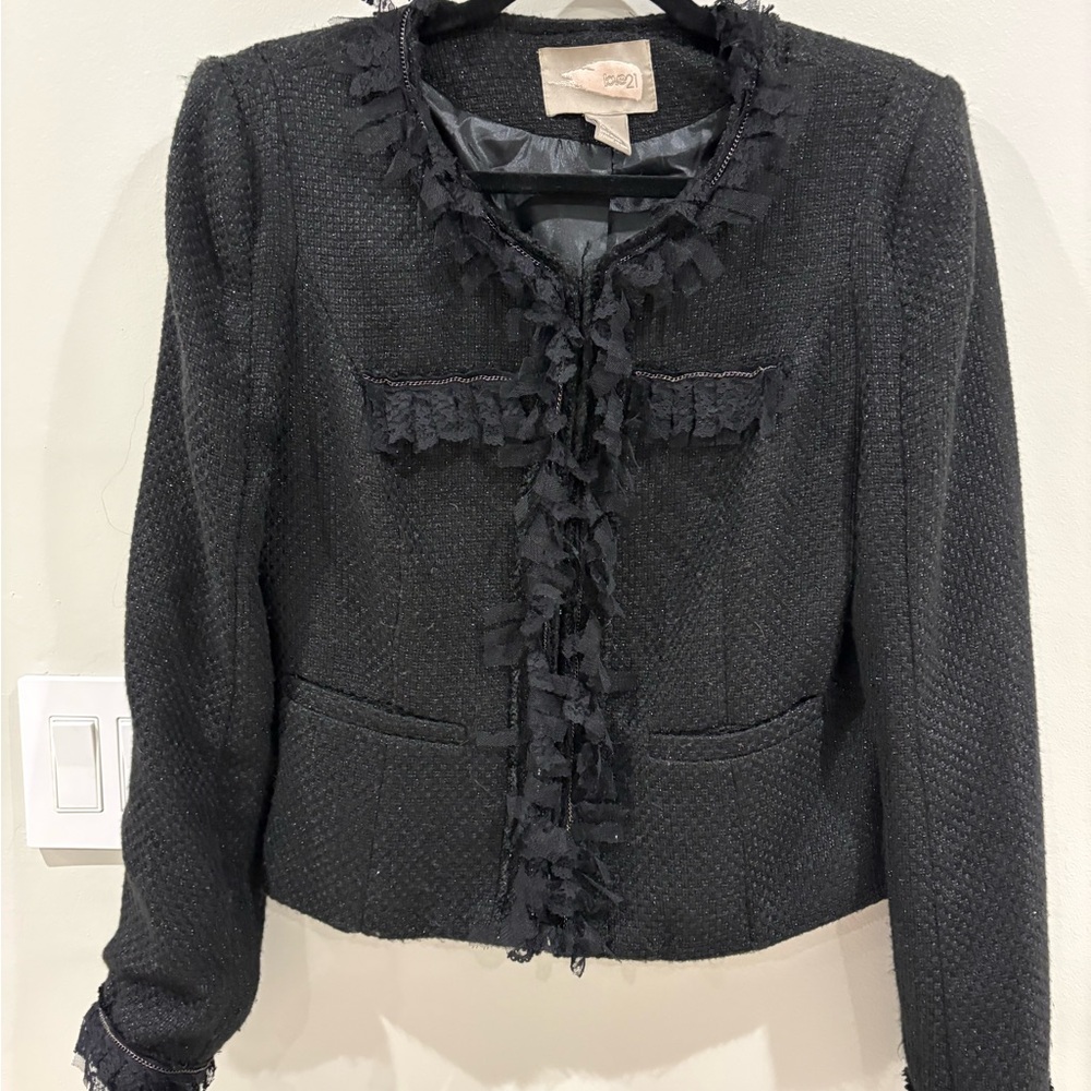 Forever 21 Black Textured Blazer
